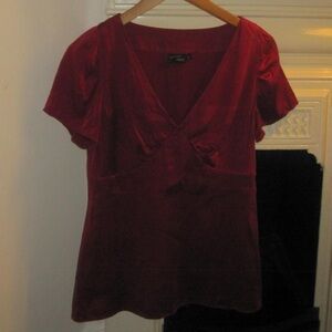 next | Tops | Silk Romantic Red Timeless Top With Shaped Bust Line Deep ...